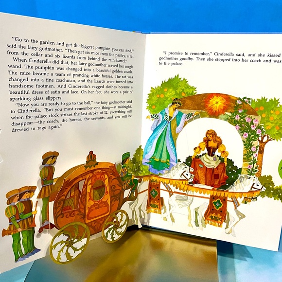 CINDERELLA VTG 90’s A TROLL POP-UP BOOK HARDCOVER A CUTE CLASSIC TALE! - Picture 6 of 16